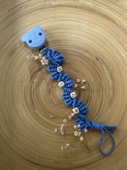 Attache Tétine Macramé - HUGO