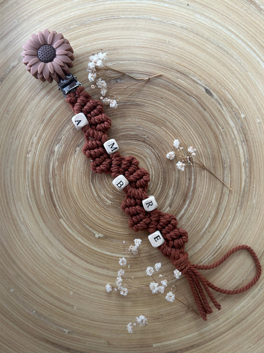 Attache Tétine Macramé - AMBRE